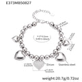 Crystal Heart Elastic and Chain Bracelets in Three Metal Finishes view 10