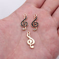 Enamel Treble Clef Charms in Four Colors with Crystal Accent view 8