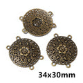 Antique Bronze Floral Multi-Loop Connectors in Twelve Designs view 8