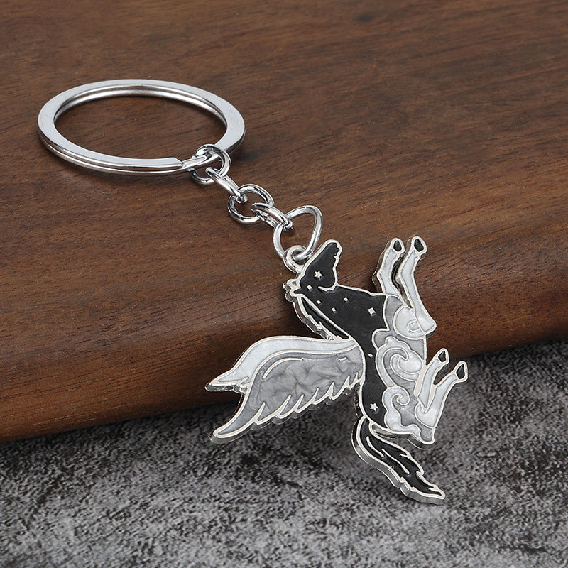 Horse Alloy Keychain Lucky Success Animal Pendant Gift Accessory