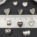 Antique Silver Heart Metal Beads with 11 Listed Options view 3