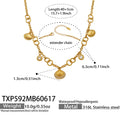 Scallop Shell Charm Necklace and Bracelet in Two Metal Tones view 9