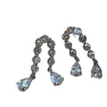 Crystal Loop Clip On Earrings With Teardrop Dangles view 5