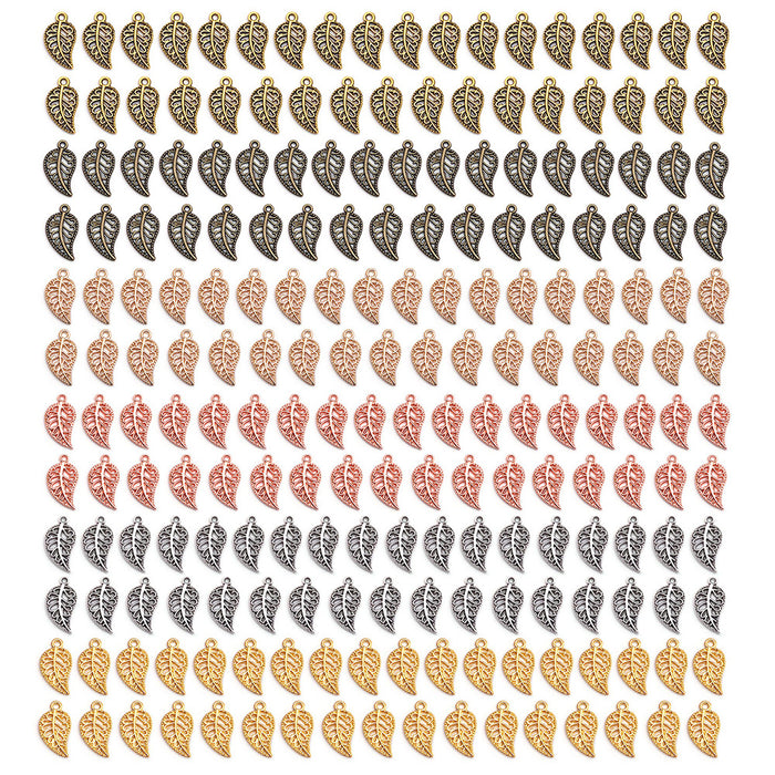 Gold-Tone Leaf Metal Charms with 7 Listed Options for DIY Jewelry Making