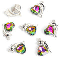 Polished Gold Silver Heart Glass And Alloy Charms in 20 Styles view 11