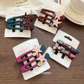 Acrylic Star Letter Snap Duckbill Hair Clip Pair 4 Styles view 2