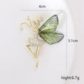 Crystal Fairy Brooch with Translucent Butterfly Wings view 5
