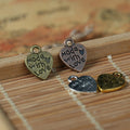 Made With Love Heart Charm Metal Jewelry Making Component In 5 Finishes view 2