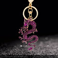 Enamel Chinese Dragon Keychains with Fortune Cords and Loose Braided Loops view 8