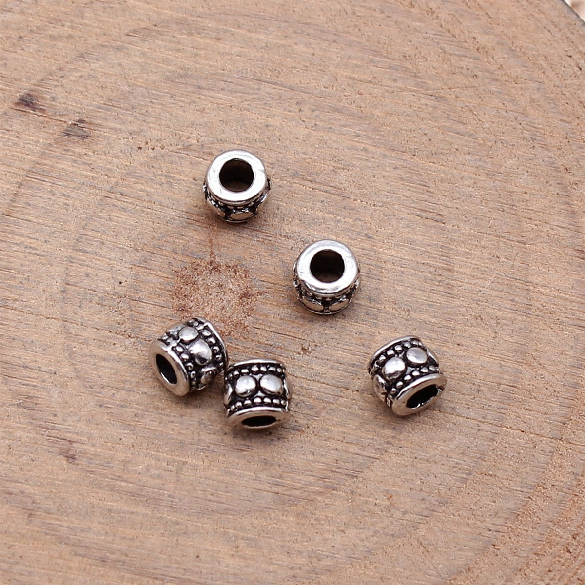 4.7x4.7x3.9mm 0.23g Multicolor Zinc Alloy Round Small Hole Spacer Beads for Bracelet Necklace DIY Jewelry