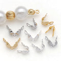 Double Loop Fold Over Cord End Clasps Jewelry Findings view 2