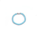 Three Color Square Crystal Look Slim Tennis Chain Bracelets view 6