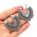 Ornate Fan Shaped Pendants in Two Antique Silver Designs view 1