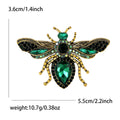 Jeweled Bee Brooch in Detailed Metal and Crystal Design view 10