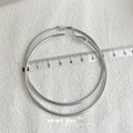 Thin Round Hoop Earrings In Six Sizes And Silver Gold Tones view 8