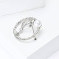 Round Balloon Brooch in Gold or Silver Tone With Pearl view 3
