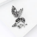Hummingbird And Flower Crystal Brooch in Detailed Metal and Crystal Design view 4