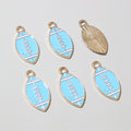 Colorful Enamel Football Charms with Gold Tone Loops view 6