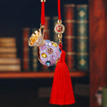 Jeweled Fortune Pouch Car Hangers in Four Colors plus One Plain Red Tassel view 4