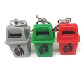Miniature Colorful Trash Bin Novelty Clip Keychains view 3