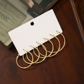 Gold and Silver Three Pair Classic Hoop Earring Sets view 7