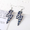 Silver Tone Lightning Printed Acrylic Hook Earrings in Four Designs view 6