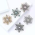 Geometric Crystal Snowflake Brooch In Five Colorways view 2