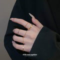 Seven Piece Mixed Plain And Textured Stacking Ring Sets In Gold Or Silver Tone view 4
