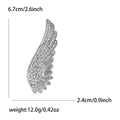Gold Silver Tone Angel Wing Clear Rhinestone Brooch view 6