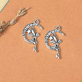 Moon and Angel Metal Charm in Three Vintage Finishes view 3