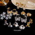 Crystal Flower and Butterfly Ear Clips in Eight Designs view 2