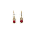 Gold Pixiu Red Stone Necklace Bracelet Charm Set Styles view 5