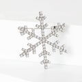 Crystal Snowflake Brooch in Gold or Silver Tone Jewelry view 7