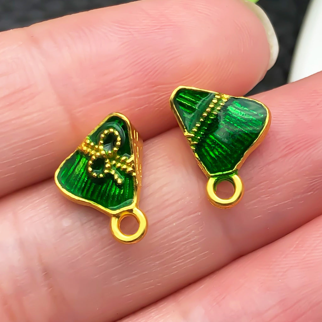 Zinc Alloy Enamel Zongzi Charm Pendant for DIY Bracelet Necklace Festival Jewelry
