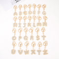 Gold Rhinestone Letter Keychain A to Z Initial Bag Charm view 1