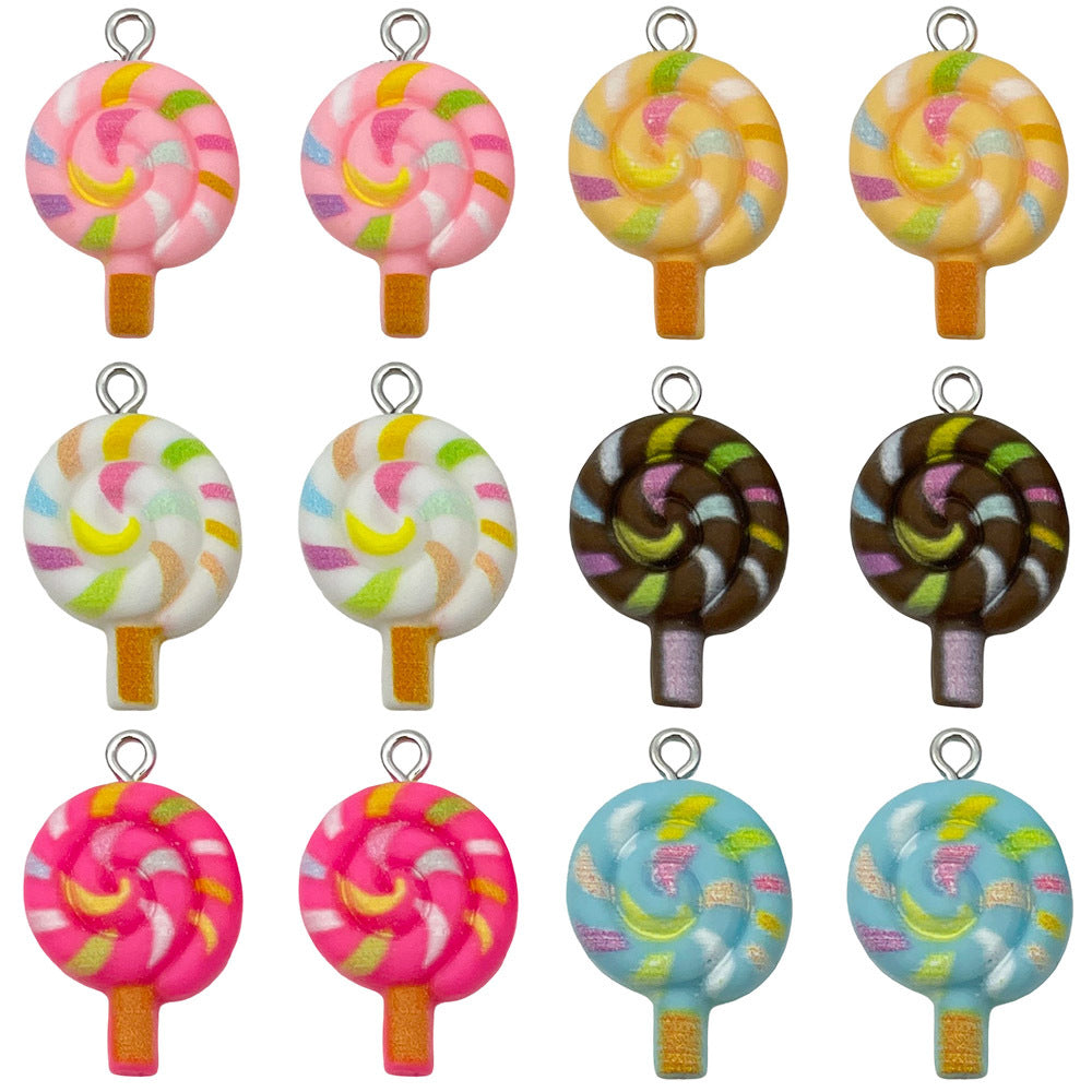 Resin 3D Lollipop charm pendant for DIY necklace bracelet bag phone charm making