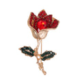 Rose Crystal Two Designs Metal Brooch Pin for Jackets and Lapels view 6