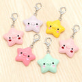 Six Color Kawaii Smiling Star Lobster Clasp Charm Set view 3
