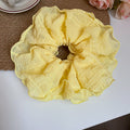 Yellow Oversized Crinkle Fabric Ruffle Scrunchie With Extra Colors view 6