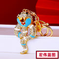 Jeweled Coiled Snake Keychains with Cord Sets and Loose Heart Loops view 7