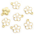 Enamel-Look Gold Silver Flower Alloy Charms in 12 Styles view 6