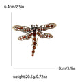 Colorful Crystal Dragonfly Brooch With Faceted Crystals And Polished Metal Details view 10