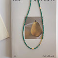 Gold Tone Seed Bead Choker Necklace Two Style Variants view 4