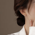 Gold Tone Crystal Swan Stud Earrings With Textured Wings view 4