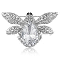 Crystal Bee Brooch With Large Teardrop Gem in Four Colors view 4