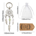 Silver Metal Dreamcatcher Keychain Feather Bead Mix view 3