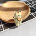 Flocked Yellow Cat Keychains Lobster Clasp 4 Camp Styles view 3