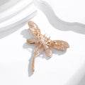 Gold Tone Silver Tone Dragonfly Crystal Metal Brooch Pin view 3