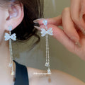Butterfly Crystal Chain Drop Earrings in Two Styles view 4