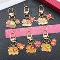 Gold Tone Horse and Lucky Symbol Charm Keychains with Metal Hardware view 3